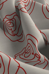 Odkryj jedwabną apaszkę z autorskim wzorem od UMIAR biżuteria, gdzie klarowna linia róży łączy się z kontrastową kolorystyką écru i karminu. Zestawienie elegancji z modą w jednej apaszce. Wyjątkowa apaszka z 100% naturalnego jedwabiu z kolekcji PROFONDO ROSSO. Idealny prezent, elegancko zapakowany. Odkryj unikalne formy biżuterii i apaszki od UMIAR biżuteria.